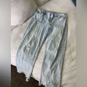 Abercrombie Curve Love Ultra High Rise Ankle Straight Jeans